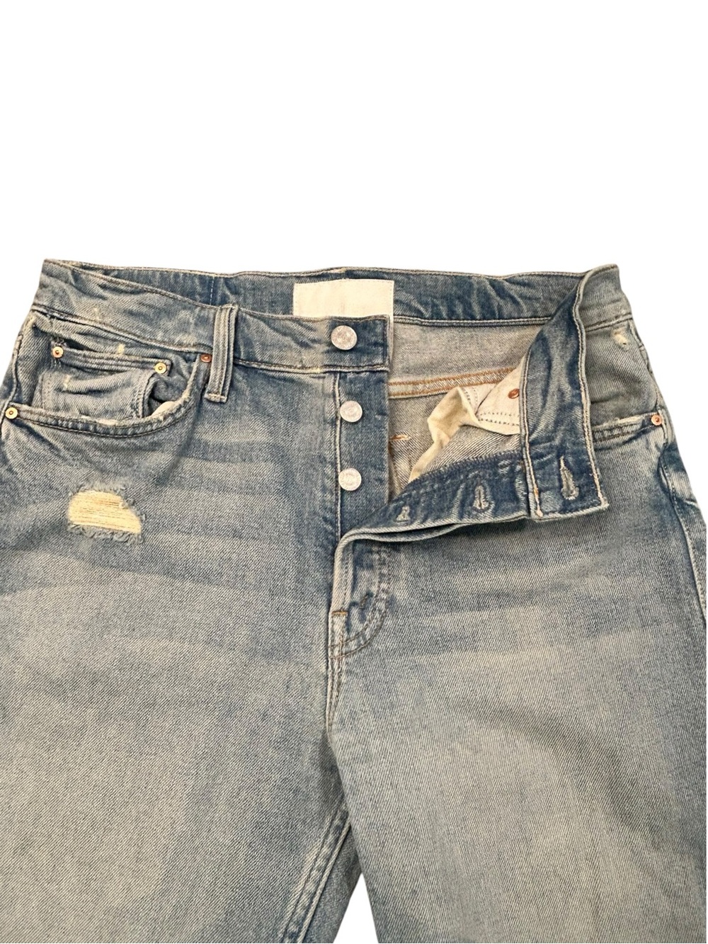 MOTHER Superior The Tomcat The Confession Distressed Jeans Women’s 29 Ankle - Picture 3 of 14